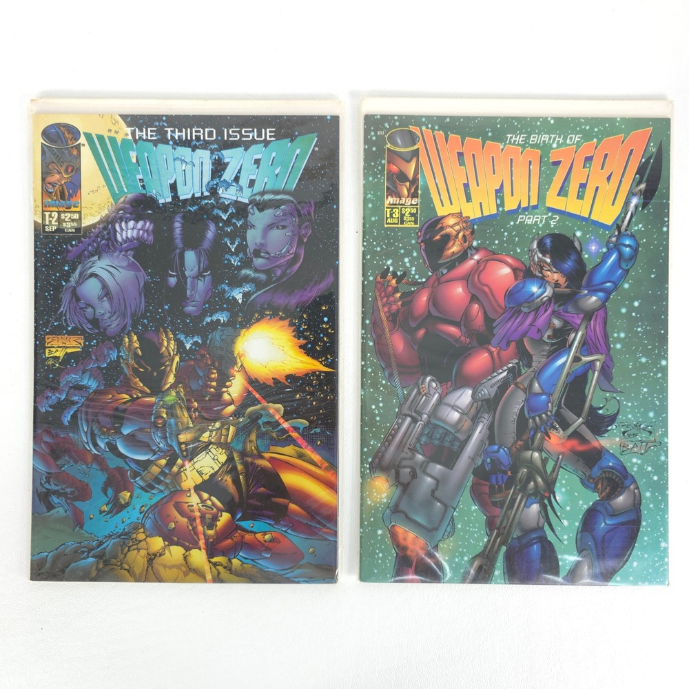 Weapon Zero 2 3 Image Comics 1995 Lot Early Issues Sci Fi Action Superhero Comic